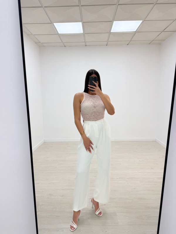 TOP ENCAJE TIRANTA ROSA